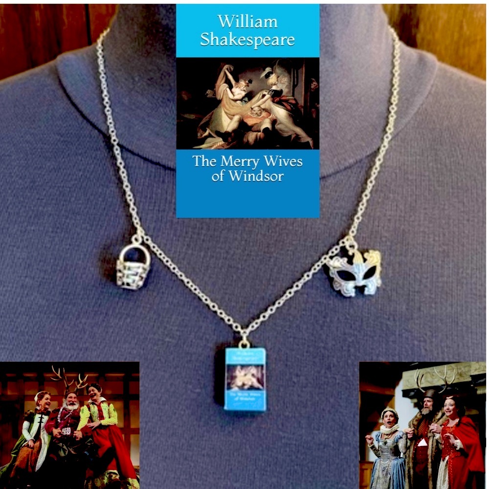 Merry Wives of Windsor William Shakespeare Handmade Literature Necklace Theater